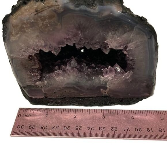 Amethyst Cathedral, Dark Purple, From Brazil, Small Nightstand Crystal - Picture 9 of 13